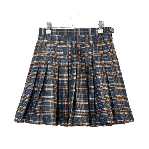 kokopie Dresses & Skirts - Kokopie Plaid Pleated Tennis Mini Skirt Women's Small Gray Preppy